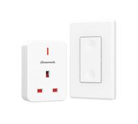 DEWENWILS Remote Control Plug Socket, 13A/3120W Heavy Duty Wireless Light Switch, 30m/100ft Long Range, Programmable, 1 Pack Sockets and 1 Remote