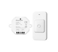 DEWENWILS Wireless Light Switch and Receiver Kit, Magnetic Remote Control Light Switch, No in-Wall Wiring & 100FT Range, Wall Switches for Lights, Fan, Lighting Fixture, Programmable, 1 Transmitter