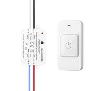 DEWENWILS Wireless Light Switch and Receiver Kit, Remote Control Light Switch, No in-Wall Wiring & 100FT RF Range, Magnetic Wall Switches for Fan, Lighting Fixture, Programmable, 1 Transmitter