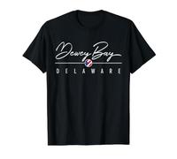 Dewey Bay Delaware (DE) Value Graphic T-Shirt, Men, Black, M