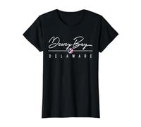Dewey Bay Delaware (DE) Value Graphic T-Shirt, Women, Black, L