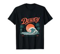 Dewey Delaware Vintage Sunset Ocean Wave Value Graphic T-Shirt