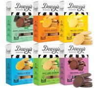 Dewey's Bakery Complete Cookie Collection, Meyer Lemon, Brownie Crisp, Triple Ginger, Vanilla Bean, Dark Chocolate, Mint Cookies, Lime, Moravian Biscuits, 9.5 Oz, Pack of 6