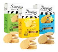 Dewey's Bakery Meyer Lemon Lime & Vanilla Moravian Biscuit Thin Variety Pack 9oz (Pack of 3)