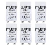 Dewfigs 6 Pack Fluorescent Light Starter, 4-65W/220-240V, Energy Efficient for Fluorescent Tube Lamps and Strip Lights