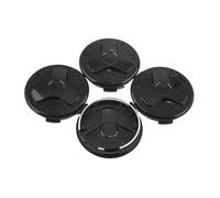 DewFlew 4Pcs 75mm(2.95in) Center Caps For Alloy Wheels Compatible For S2A-NO S2A-JO S2A-AO S2000 S300 S350#610C6010K74#2204000125 Silver(4pcs Black)