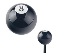 DEWHEL 2 1/4" 8 Ball Billiard Round 3 4 5 6 Speed Black Shift knob 3/8"-16 for Hurst Chrome Shifter Sticks