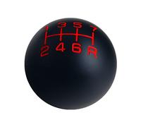 DEWHEL Aluminum Black/Red Vintage Manual Shift Knob 7 Speed with Adapter Compatible with Thrustmaster TH8A Shifter