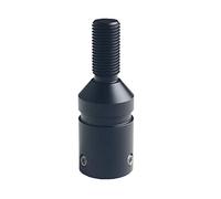 DEWHEL Custom Aluminum Universal Shift knob Shifter Adapter Compatible with Non Threaded Shifters BMW Mini M12X1.25 (Black)