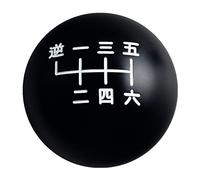 DEWHEL JDM Black/White Aluminum Sphere Weighted Japanese Number Manual Shift Knob 6 Speed Short Throw Shifter Knob M10X1.5 M12X1.25 M10X1.25 M8X1.25 Adapter Thread Reverse on Top Left
