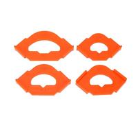 DEWIN 4PCS Corner Routing Templates Rounded Oblique Angle Radius Jig Set for Woodworking R20T20 R25T25 R30T30 R40T40 Orange