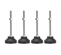 DEWIN 4Pcs Leveling Feet M8 Workbench Adjustable Non Slip Rubber Base for Furniture Table Chair Shelving Rack Black