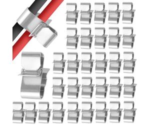 DEWIN 50 Pcs Solar Cable Clips Stainless Steel Solar Panel Wire Clips PV Cable Clamp Trailer Frame Wiring Clips for Boat (23 * 10mm)