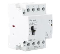 DEWIN AC Contactor, 3-Phase 4-Wire Household AC Contactor 4P 63A 4NO Four Normally Open 400V DIN Rail Manual Automatic Contactor
