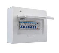 DEWIN Consumer Unit 6 Way, Circuit Breaker Small 6Way Leakage Protection Mini Consumer Unit Circuit Breaker Panel 63A 30mA RCD+4MCB(3 x 6A+2 x16A+1 x 32A）