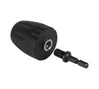 DEWIN Drill Hex Chuck Adaptor, Hex Shank Drill Chuck 3/8-24UNF 0.8-10MM Keyless Drill Bit Chuck Clip with 1/4'' Hex Shank Rod Adapter