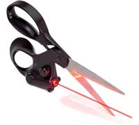 DEWIN Laser Sewing Scissors, Professional Laser Guided Sewing Scissors DIY Infrared Positioning Scissors Black Metal for Home Needlework 21.5 x 8cm