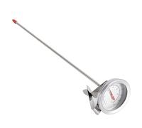 DEWIN Milk Thermometer,Metal Milk Thermometer Long Probe Dial Thermo Meter with Kettle Clip Accurate Instant Read Celsius and Fahrenheit Scale for Frothing Jug Coffee and Dairy 12.5in Length
