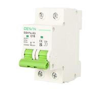 DEWIN Miniature Circuit Breaker, 2P 16A AC 400V Household Mini Circuit Breakers MCB with Overload and Short Circuit Protection for Homes, Commercial Buildings, Industrial Equipment
