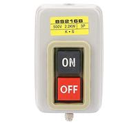 DEWIN On Off Button Switch, On Off Switch Self-Locking 3P Power Push Button Switch 110/220/380V 10A BS216B