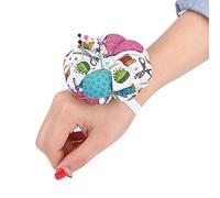 DEWIN Pin Cushion, 1 Pcs Creatives Pumpkin Fabric Sewing Pin Cushion with Elastic Wrist Belt (#1)