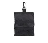 DEWIN Pouch Zippered Golf, Practice Ball Bag Golf Tee Storage Golf Ball Accessories Multi-Pocket Black Zipper Handbag with Gear Clip Hook