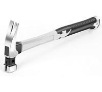 DEWIN Roofing Hammer，Square Head Claw Hammer with Magnetic Automatic Nail Suction Carbon Steel Rubber Handle Anthracite Silver Clawhammer Mallet for Home Industry Carpentry Emergency (13oz)