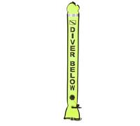DEWIN Scuba Diving Marker, Surface Marker Buoy High Visibility Inflatable Surface Marker Signal Tube Scuba Diving Surface Signal Marker Buoy Accessory for Underwater Diving Snorkeling 120x15cm (Green)
