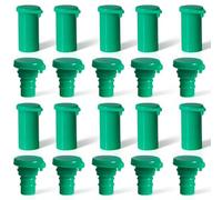DEWIN Solar Panel Connector Caps, Photovoltaic Solar Connector Dust Plug 10 Pairs Connector End Caps Dust Weather Resistant Solar Connectors Rubber Protective Cover (Green)