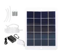 DEWIN Solar Powered Air Pump Kit, 5W 5V Solar Panel Fishing Water Oxygen Pump Portable Pond Aquarium Fish Tank Air Aerator