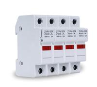 DEWIN Solar PV Fuse Holder, 4pcs Solar/Photovoltaic Fuse Holder 1P 32A Din Rail Mounting Fuse Base 10x38mm with Indicator Light DC 1000V
