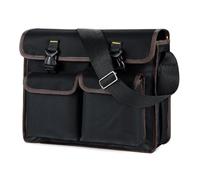 DEWIN Tool Bag Organiser, Small Wear Resistant Storage Shoulder Bag with Multi Pocket Waterproof Large Capacity Oxford Cloth Messenger Bag for Electrician Engineers Plumber Mechan