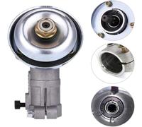 DEWIN Trimmer Gear Head, 26mm Gearhead Lawnmower Round 9 Teeth Aluminum Alloy Trimmer Replace Gearhead Lawnmower Gear Head for Lawn Mower Strimmer Trimmer Garden (Silver)