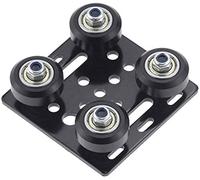 DEWIN V Slot Gantry，V Slot Plate Aluminum Pulley Profiles Standard 2020 V Slot Gantry with Plate V-Slot Small V-Wheel with Plate CNC Parts Black for 3D Printing