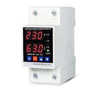 DEWIN Voltage Protector, Adjustable Over/Under Voltage Device Surge Protection Power Stabilizer Voltmeter for Household Collective Dormitories Industrial Electricity 2P 63A 230V