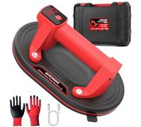 DEWINNER 10-inch Electric Vacuum Suction Cup, Glass Suction Cup with LCD Display, Max 260KG Load Capacity, Battery Tile Suction Cup with Case, Heavy Duty Suction cups for Glass, Marble, Windows