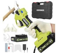 DEWINNER Cordless Electric Pruning Shears, 20V 2.0Ah Li-ion Battery Secateurs with SK5 Blades, Max 25mm, 2 Cutting Ranges, LCD Screen, Electric Secateurs with Storage Box for Tree Trimming