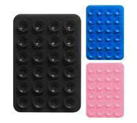 Dewireaey 3pieces silicone suction cup phone mount - 8 x 5.5 CM | Non Slip Phone Holder, Sticky Smartphone Grip Higher Suction Power, for Works on Tiles, Glass & Smooth Walls