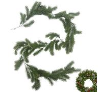 Dewireaey Artificial Pine Garland Real Looking, Artificial Fir Garland Made of Cedar Look - Decoration for Fireplace Indoor Farmhouse Outdoor Stairs Table Party