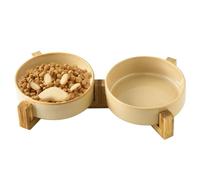 Dewireaey Dog Slow Feeder Bowl, Ceramic Non-Slip Cute Paw Bowl with Stand, Pet Bowl for Garden, Standing, Indoor, Outdoor, Camping