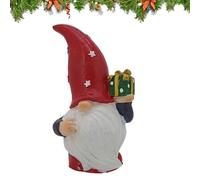 Dewireaey Gnome Statue,Christmas Gnomes Decorations | Resin Dwarf White Beard Design for Porch Garden Landscape Living Room Bedroom Kitchen Pool Flowerbed Thanksgiving