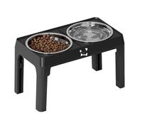 Dewireaey Higher Dog Bowl, Dog Bowl with Stand, Raised Feeding Station Five Heights Adjustable for Small Medium Large Dogs and Cats