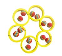 Dewireaey Kids Pool Games | Pool Floating Tossing Games | 12 Rainbow Balls Attached Interactive Fun, Multiplayer Activity for Friends, Classmates, Children, Adults, Girls, Boys