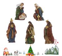 Dewireaey Nativity Figures,Classic Religious Collectible - Jesus Birth Scene Indoor Decor | for Dining Table Mantel Windowsill Church School Children Adults Mother Friends Christians