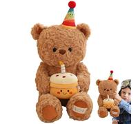 Dewireaey Plush Bear Doll | 15 Inches Adorable Comfortable Touch Animals Pillow | Decorative Fox Huggable Cushion For Kids, Adults Sleeping Partner