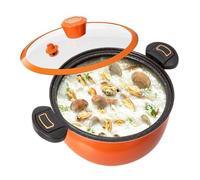 Dewireaey Small Pressure Cooker,Kitchen Cooking Pot - Fast Heating Non Stick with See Through Lid for Boil Cook Soup Food Home Induction Stoves Daily Cooking