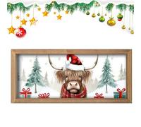 Dewireaey Wall Decor,Animal Wood Sign - Wood Farmhouse Bathroom Decor - for Display Cabinets Bookshelves Restroom Kitchen Cafe Indoor Holiday