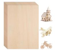 Dewocke Plywood A4, 3 mm Plywood Sheet Basswood, Wooden Panel 30 x 21 x 0.3 cm, Plywood Panels Poplar Multiplex Plate for DIY Woodwork, Laser Processing, Pyrography, Model Making, Decoration