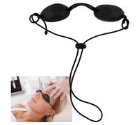 Dewocke Sunbed Goggles with Transparent Bags, Eye Patch Eyewear Laser Protection, Adjustable Sunbed Eye Protection Goggles Safety Glasses for Optimal Sun Bed Eye Protection - Black