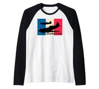 Dewoitine D.520 WW2 French Fighter Planes Vintage Flag Raglan Baseball Tee